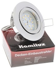 LED Einbaustrahler Feuchtraum Einbauspot flach geringe Tiefe 26,5mm IP20 230V