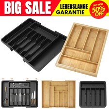 Universal Besteckeinsatz für Schubladen Einsatz Besteck Kasten Einlage Schublade
