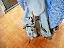 Stoff Leder Rucksack Jäger Bergsteiger um 1970 ähn. Militär 60/50(cm) B/H  /1769