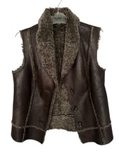 Lederimitat Webpelz Weste GERRY WEBER braun NEU 38