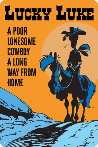 Lucky luke blechschild - lucky,