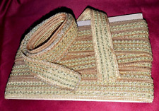 Alte antike Borte GOLD/BRONZE/METALL 3,5cm breit (14,95 + 1,7m) Auch meterweise!