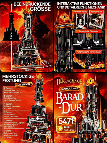 Barad dûr steckbausteine 5471 - steckbausteine,