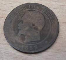 Frankreich 5 Centimes 1853 A Münze, Napoleon III. Patina