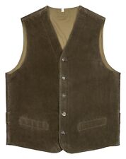 PIONIER RINALDO Weste Jagd Forst Trachten Weste Velveton Echt Leder Herren S-4XL