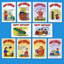 100 Geburtstagskarten - witzige Postkarten, lustige Cartoons, Glückwunschkarten