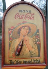 Coca Cola Schild Holz alt