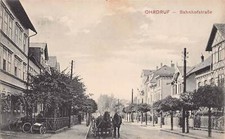 AK Postkarte Ohrdruf Bahnhofstraße - gelaufen  1919