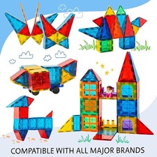 125 Magnetic Tiles Building