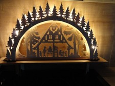 Schwibbogen, Lichterbogen Holz,Handarbeit, elektrisch 82 X 52,5 neuwertig