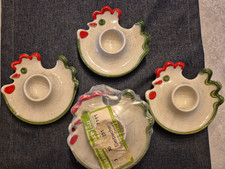 Wächtersbach Keramik Eierbecher Hahn Huhn 6 Stück