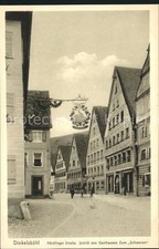 Dinkelsbuehl Noerdlinger Strasse mit Wirtshausschild Zum Schwanen