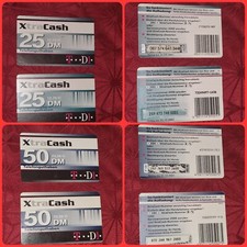 4 x Xtra Cash Karten 25 DM & 50 DM Telekom D1