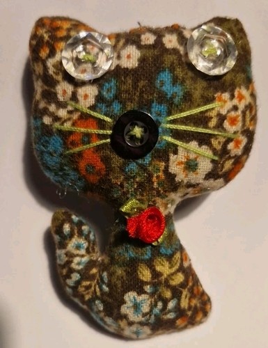 Kleine stoffkatze genähte - kleine, stoffkatze,