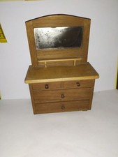 Alte Spiegel-Kommode-um 1920-30- Schlafzimmer-Laden-Puppenhaus-Puppenstube