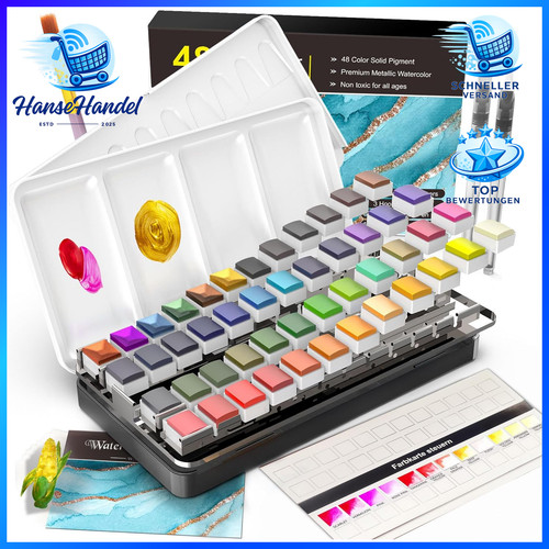 Aquarellfarben set feste - 48,