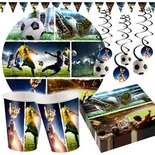 FUSSBALL - Geschirr Deko Mitgebsel EM Fußballparty Kindergeburtstag Kinder Party