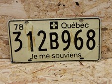 NUMMERNSCHILD KANADA 1978