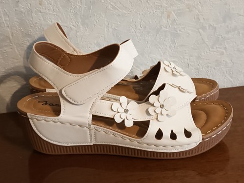 Weiße damen sandalen offene - damen-sandalen,