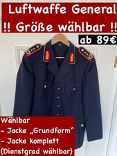 Bundeswehr WUNSCH Jacke General Luftwaffe Dienst Anzug Uniform Sakko Mütze Bw