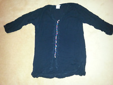 Fischers Lagerhaus Tunika Gr. M schwarz bunt bestickt Hippie Boho