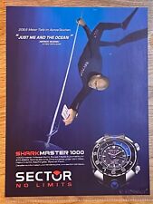 Sector Sharkmaster 1000 Apnoe Musimu 2010 Vintage Divewatch Watch Ad Werbung