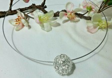 silber Kugel Reif Halsreif