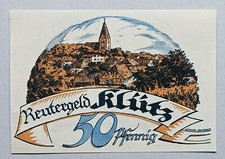 Notgeld Klütz in Mecklenburg