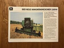 Orig. JOHN DEERE Mähdrescher 1169H Prospekt Traktor Schlepper Brochure A3