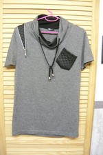 Cooles Jeel Jeans T-Shirt ~ Gr. S ~ Grau gestreift mit tollen Extras