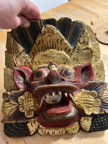 Balinesische holzmaske große - balinesische,