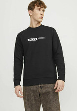 JACK & JONES JWHNEO SWEAT CREW NECK Pullover schwarz Größe Gr. S Rundhals