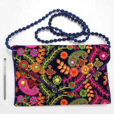 Vintage Tribal Banjara indische handgefertigte ethnische Damen Handtasche Boh...