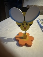 Merkzettelhalter, Memohalter Notizzettelhalter, Biene Wackelt Holz Sprungfeder