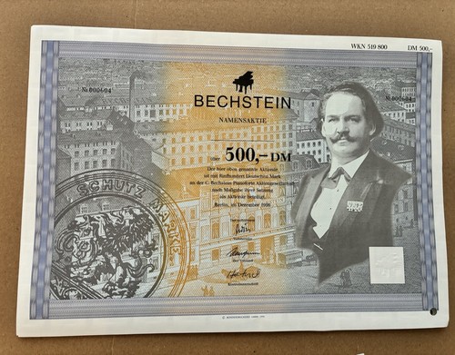 Bechstein namensaktie aktie - bechstein,