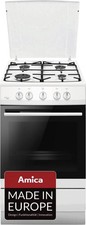 Amica Stand-Herd SHGG 11559 W Weiß Gas-Backofen Gas-Kochfeld 56l Garrau. B Ware