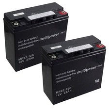 2x Blei Gel Akku 12V Rasenmäher WOLF AW17AN Robomow RL2000 RL-2000 Batterie Accu
