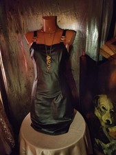 Kleid Schwarz Kunstlederoptik