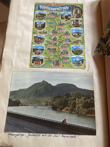 Alte postkarten altem buch - alte,