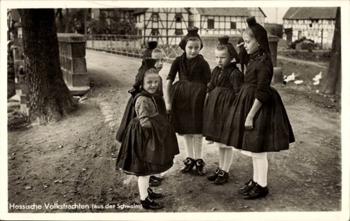 Hessische volkstrachten - ak,