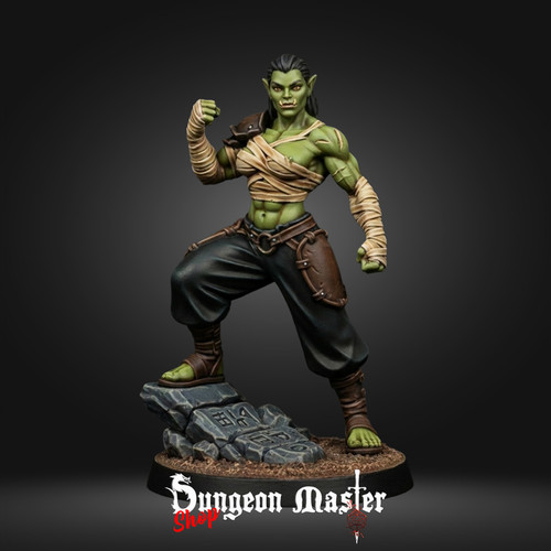 Half orc fighter miniatur - half-orc,