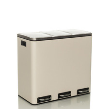 hjh OFFICE Abfallsammler Mülltrennsystem CLEAN IX 54L 3x18L Treteimer Müll be610