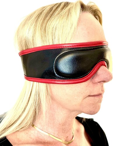Bdsm leder augenmaske - leder,