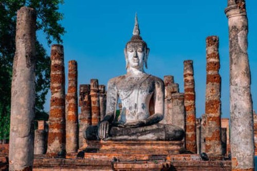 Wandbild buddha statue - buddha, statue,