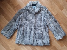 Echtpelz Jacke Kurzmantel Gr. M (38) grau