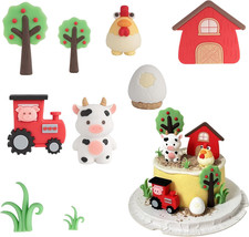 Bauernhof Kuchen Deko Tiere Schwein Kuh Huhn Geburtstag Kinder