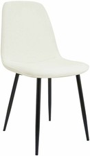 #Lage408 Esszimmerstuhl Maryam Stoff creme Küchenstuhl Polsterstuhl Lehnstuhl