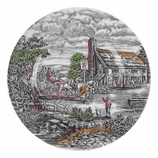 Kuchenteller Dessertteller Wood & Sons England The Post House Bunt