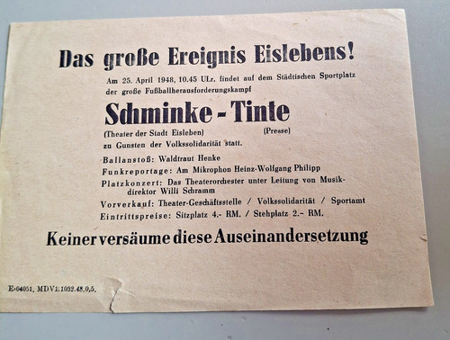 Alte eintrittskarte eisleben - alte,