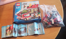 LEGO City Feuerwehreinsatz 60003 mit Brennendem Haus und Feuerwehrauto komplett